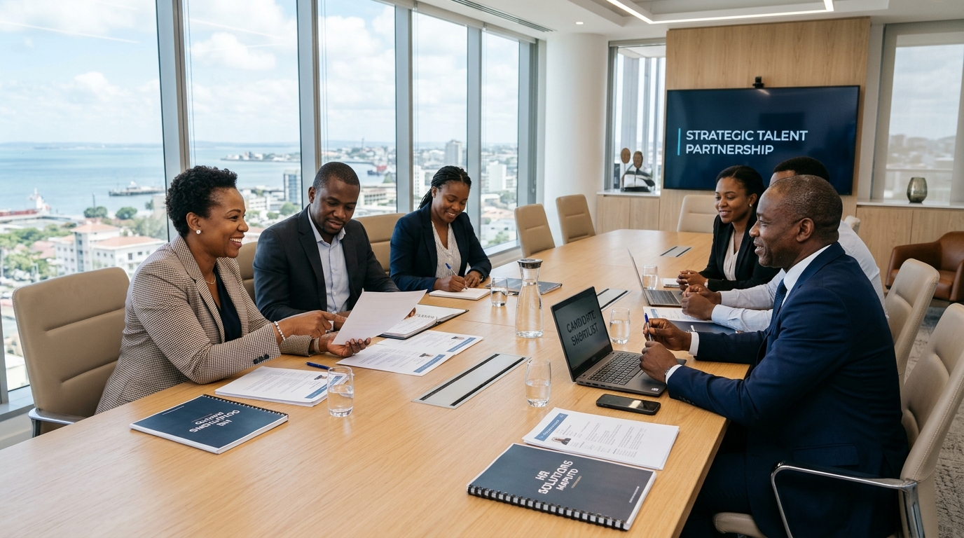 Reunião executiva de parceria de recrutamento e recursos humanos em Maputo