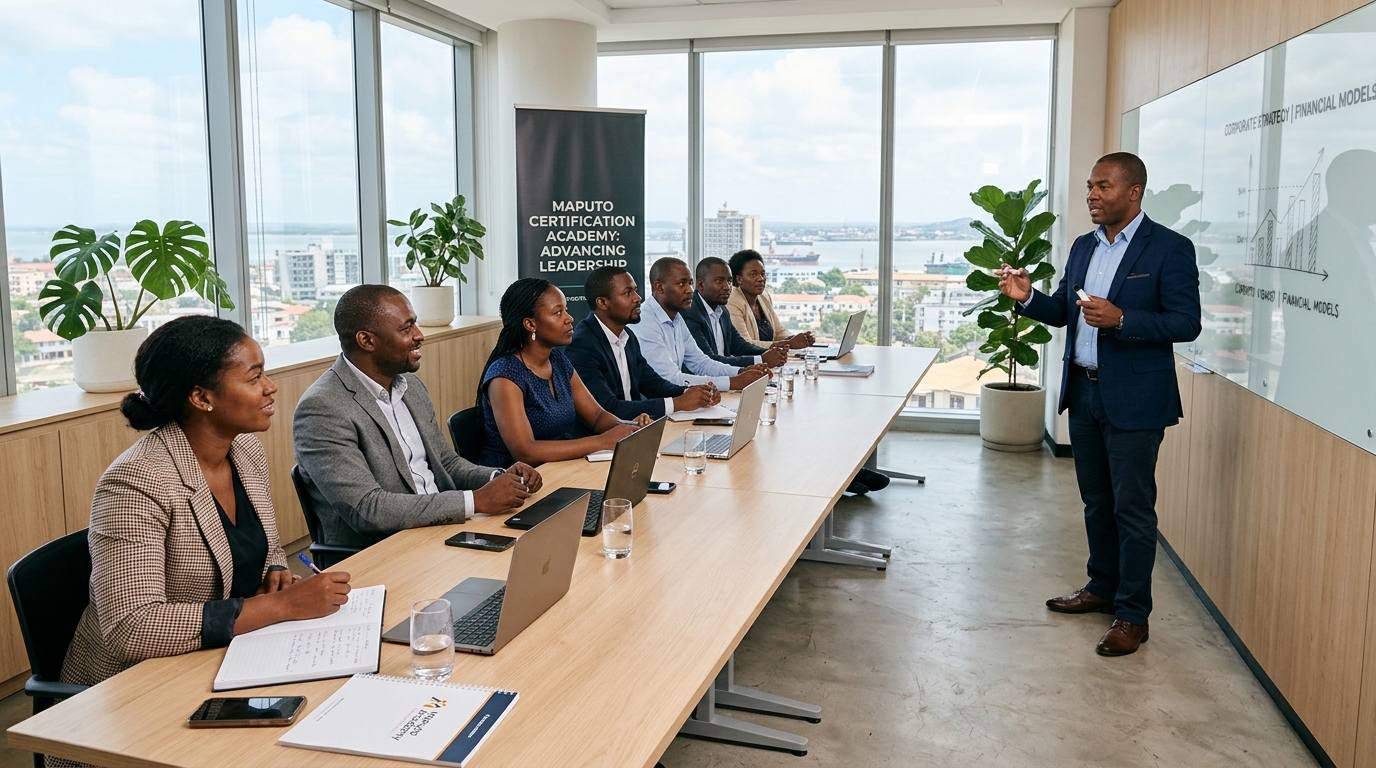 Sessão de formação executiva e certificação profissional em Maputo